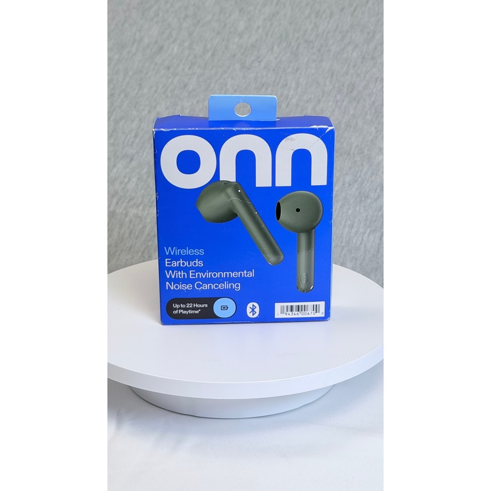onn. Wireless Earbuds Environmental Noise Canceling Bluetooth Olive Green New
